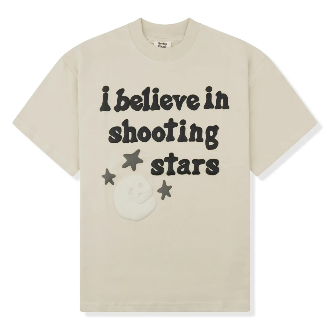 Broken Planet Believe In Shooting Stars T-Shirt Bone White