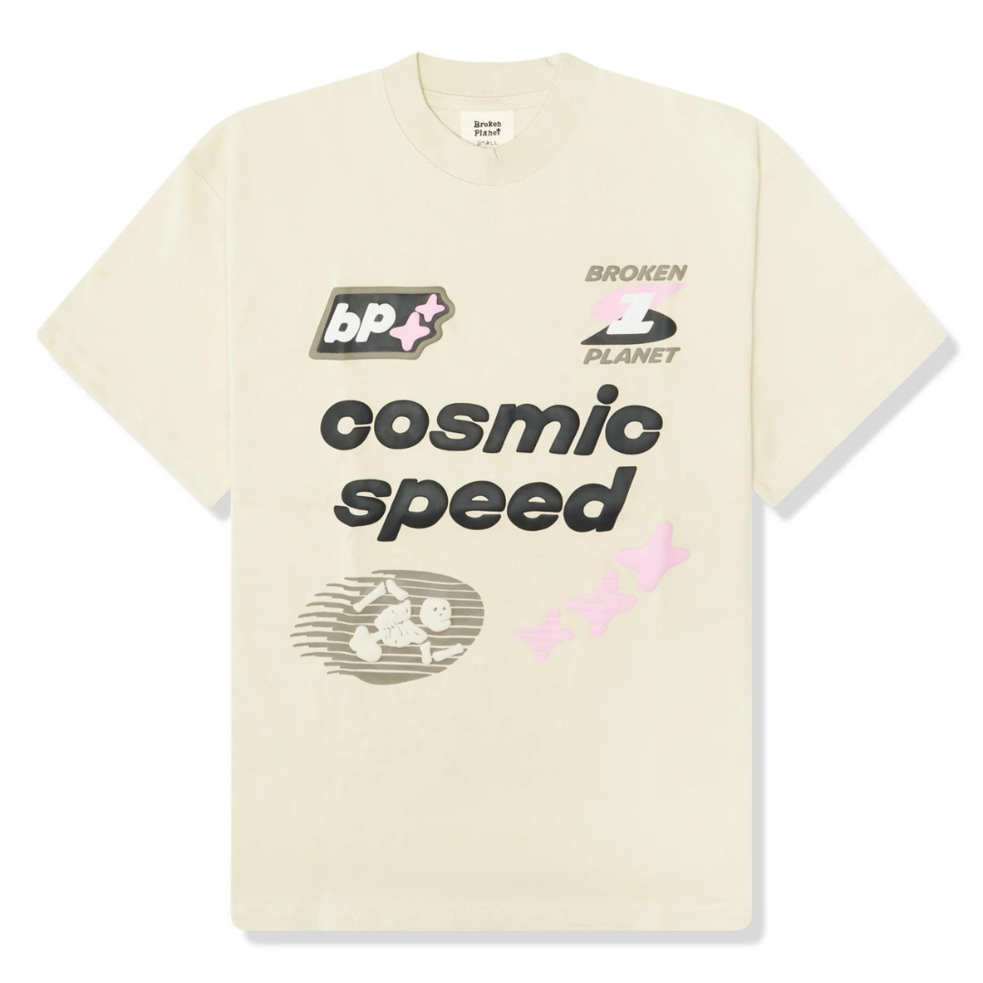 Broken Planet Cosmic Speed T-Shirt Bone White