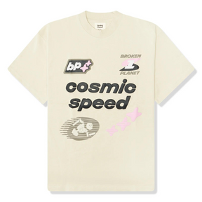 Broken Planet Cosmic Speed T-Shirt Bone White